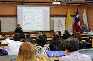 Iván Valenzuela, durante la presentación del Proyecto de Lixiviación de Concentrados de Cobre, de EcoMetales
